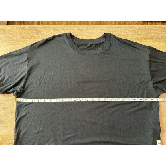 Vuori Energy Tee in Black Heather Size XL Cropped Boxy Soft Jersey - Picture 4 of 7